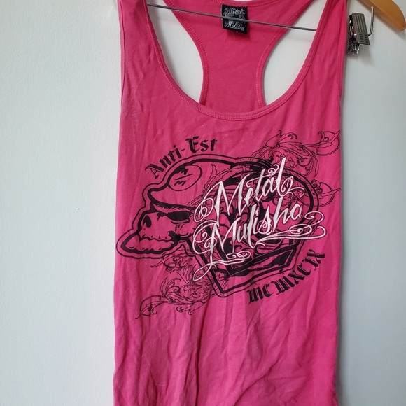 Metal Mulisha - Pink Racerback Tank - Size S - Picture 4 of 7